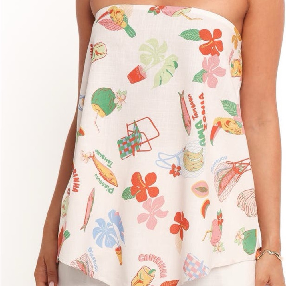 Tropical strapless top - Picture 5 of 6